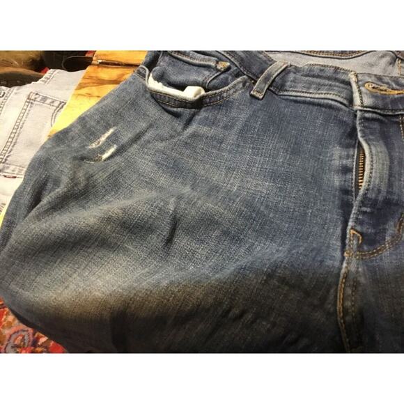 WOMEN'S LEVI'S 711 SKINNY BLUE JEANS SIZE 30 MID RISE 5 POCKET Distressed - Picture 3 of 4